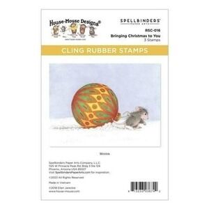 Spellbinders House-Mouse Designs Bringing Christmas to You Cling Rubber Stamps